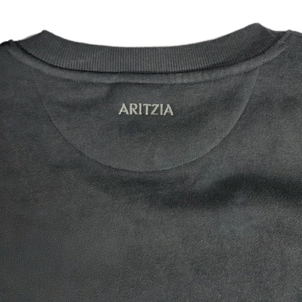 Aritzia Womens SweatFleece Coal Grey Crew Neck Sweatshirt sz L Minimalist Cozy - Picture 6 of 7